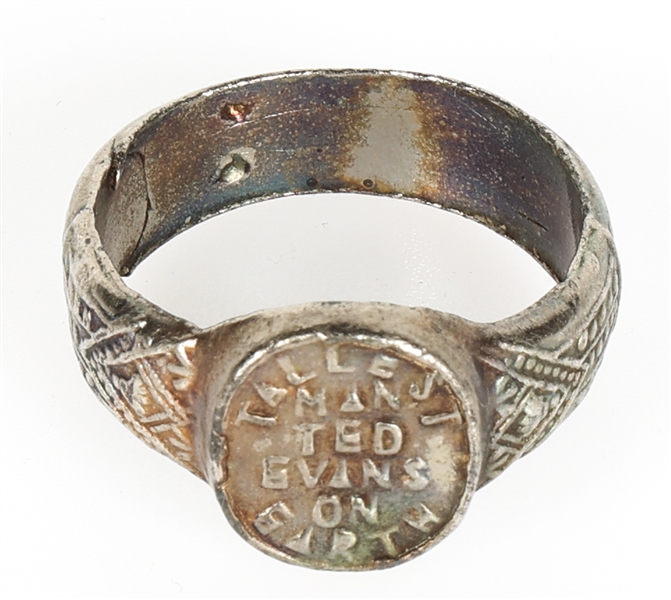 TED EVANS TALLEST MAN ON EARTH CIRCUS SOUVENIR RING