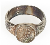 TED EVANS TALLEST MAN ON EARTH CIRCUS SOUVENIR RING