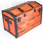 EARLY 20TH C. WOODEN STEAMER TRUNK