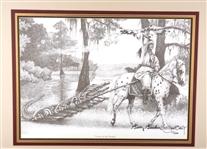 JOE BELT BOBBY BOWDEN SIGNED VICTORY IN THE SWAMP PRINT