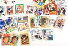 SPORTS CARDS, STICKERS, PINS - BASEBALL, FOOTBALL, BASKETBALL