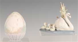 LLADRO PORCELAIN FIGURINES - FOLLOW ME, 1994 LIMITED EDITION EGG