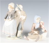LLADRO PORCELAIN FIGURINES - LOT OF TWO