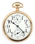 20TH C. ELGIN FATHER TIME GOLD FILLED CASE POCKET WATCH