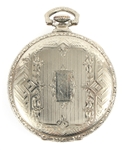 EARLY 20TH C. ELGIN WHITE GOLD FILLED CASE POCKET WATCH