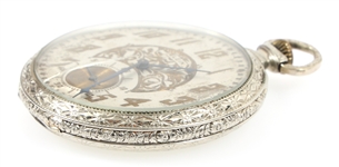 EARLY 20TH C. ELGIN WHITE GOLD FILLED CASE POCKET WATCH