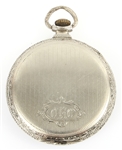 EARLY 20TH C. ELGIN WHITE GOLD FILLED CASE POCKET WATCH