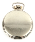 20TH C. ELGIN RAILROAD WHITE GOLD FILLED POCKET WATCH
