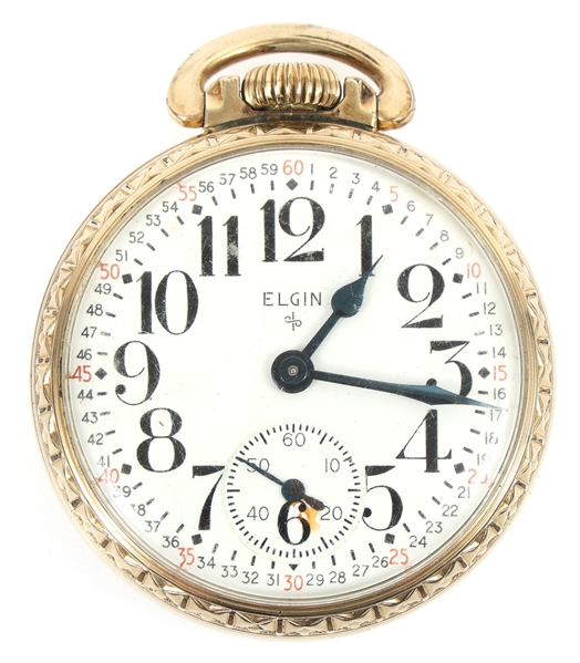 20TH C. ELGIN GOLD FILLED CASE POCKET WATCH
