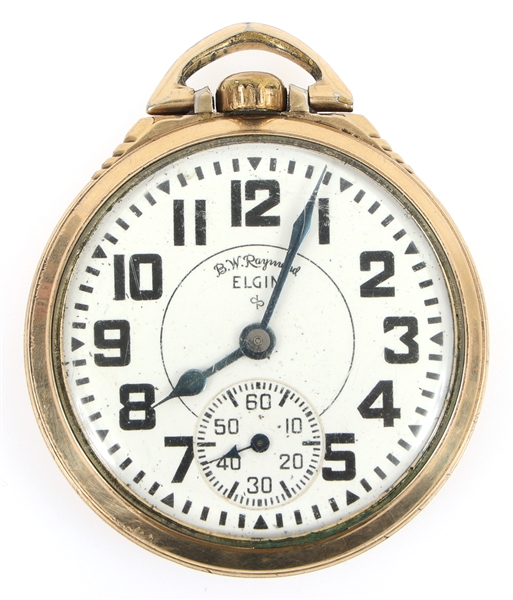 20TH C. ELGIN B.W. RAYMOND GOLD FILLED POCKET WATCH