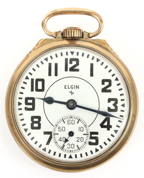MID 20TH C. ELGIN B.W. RAYMOND GOLD FILLED POCKET WATCH