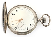 20TH C. FRENCH .800 SILVER CASE POCKET WATCH