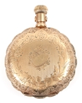 19TH C. LADIES ELGIN 14K YELLOW GOLD CASE POCKET WATCH