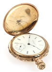 19TH C. LADIES ELGIN 14K YELLOW GOLD CASE POCKET WATCH