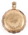 19TH C. LADIES ELGIN 14K YELLOW GOLD CASE POCKET WATCH