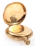 19TH C. LADIES ELGIN 14K YELLOW GOLD CASE POCKET WATCH