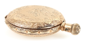 19TH C. LADIES ELGIN 14K YELLOW GOLD CASE POCKET WATCH