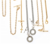 GOLD & SILVER PLATED POCKET WATCH FOBS