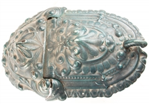 19TH C. ENAMELED IRON COAL HOD/SCUTTLE 