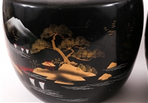 JAPANESE MOUNT FUJI PLASTER JARDINIERES