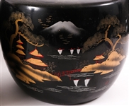 JAPANESE MOUNT FUJI PLASTER JARDINIERES