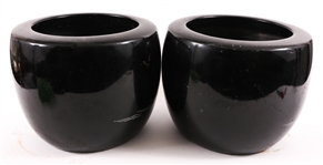 JAPANESE MOUNT FUJI PLASTER JARDINIERES