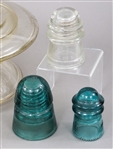 GLASS AND CERAMIC INSULATORS LOT OF 6