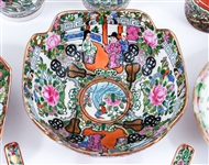 CHINESE ROSE MEDALLION PORCELAIN DECOR & SERVEWARE