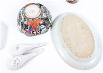 CHINESE ROSE MEDALLION PORCELAIN DECOR & SERVEWARE