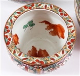CHINESE ROSE MEDALLION PORCELAIN BOWLS - LOT OF 3
