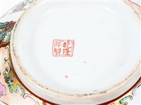 CHINESE ROSE MEDALLION PORCELAIN BOWLS - LOT OF 3