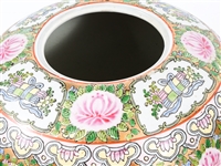 CHINESE ROSE MEDALLION PORCELAIN GINGER JARS