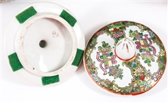 CHINESE ROSE MEDALLION PORCELAIN GINGER JARS