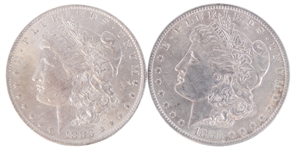 1883-O US MORGAN SILVER DOLLAR COINS - LOT OF 2