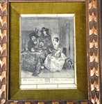 20TH C. EUROPEAN STYLE PRINTED SILKS, ETCHINGS & SCONCE