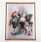 20TH C. EUROPEAN STYLE PRINTED SILKS, ETCHINGS & SCONCE