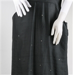 1950s WOMEN'S MIDI LENGTH BLACK DRESS 