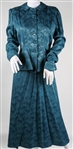 1960s MARISSA FERRERE GREEN DAMASK WOMENS ENSEMBLE