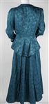 1960s MARISSA FERRERE GREEN DAMASK WOMENS ENSEMBLE