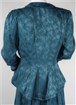 1960s MARISSA FERRERE GREEN DAMASK WOMENS ENSEMBLE