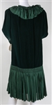 1950s WOMEN'S MIDI LENGTH GREEN VELVET DRESS
