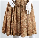 1950s WOMEN'S BROWN FLORAL PRINT MIDI LENGTH DRESS