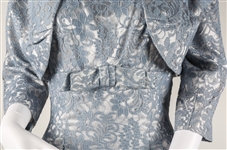 1950s WOMEN'S BLUE FLORAL MIDI LENGTH DRESS