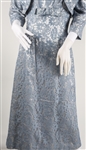 1950s WOMEN'S BLUE FLORAL MIDI LENGTH DRESS