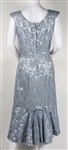 1950s WOMEN'S BLUE FLORAL MIDI LENGTH DRESS