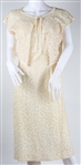 1950s MARTIN BERENS WOMENS WHITE MIDI LENGTH DRESS