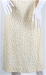1950s MARTIN BERENS WOMEN'S WHITE MIDI LENGTH DRESS