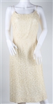 1950s MARTIN BERENS WOMEN'S WHITE MIDI LENGTH DRESS