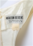 1950s MARTIN BERENS WOMEN'S WHITE MIDI LENGTH DRESS