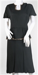 1950s MARIE-EILEEN WOMENS MIDI LENGTH BLACK DRESS